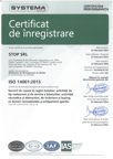 Certificat ISO 14001